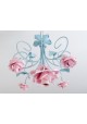 Lustre em ferro 1 lampada Vichy infantil